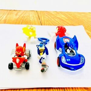 Sega Sonic The Hedgehog Assorted Figures Vehicles Lot(5) Read